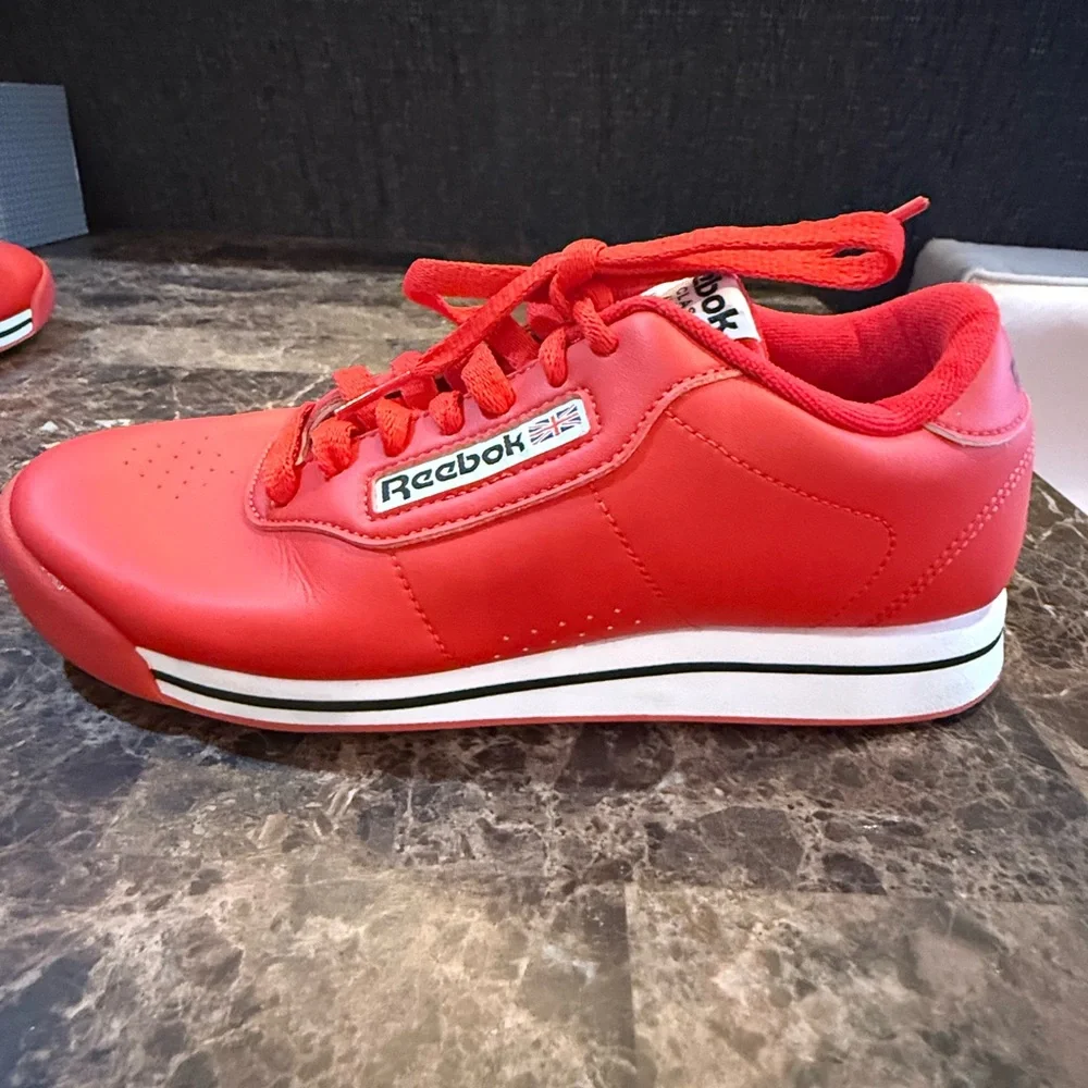 Reebok. Princess Lifestyle Sneaker. Red/White/Black. Size 6.
